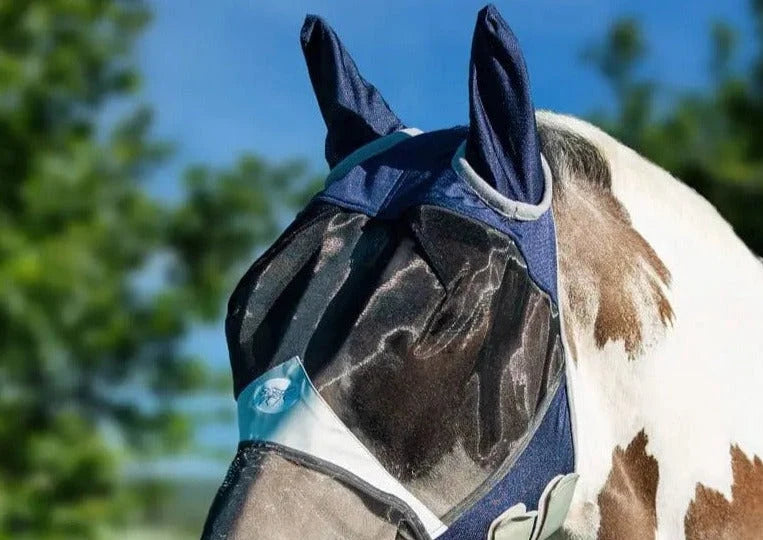 Horse Fly Mask With Nose - Navy - Swish Equestrian Ireland