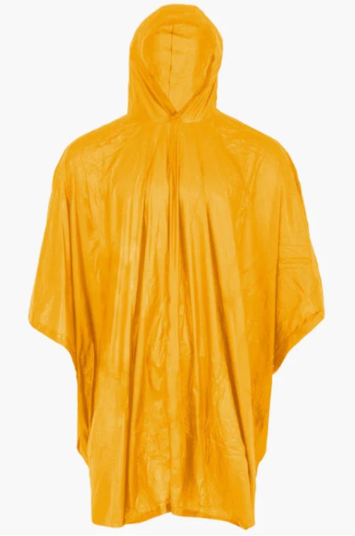 Hooded Poncho Yellow